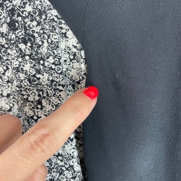 Rebecca Taylor 100% Silk Woodcut Colorblock Blouse - Picture 4 of 14